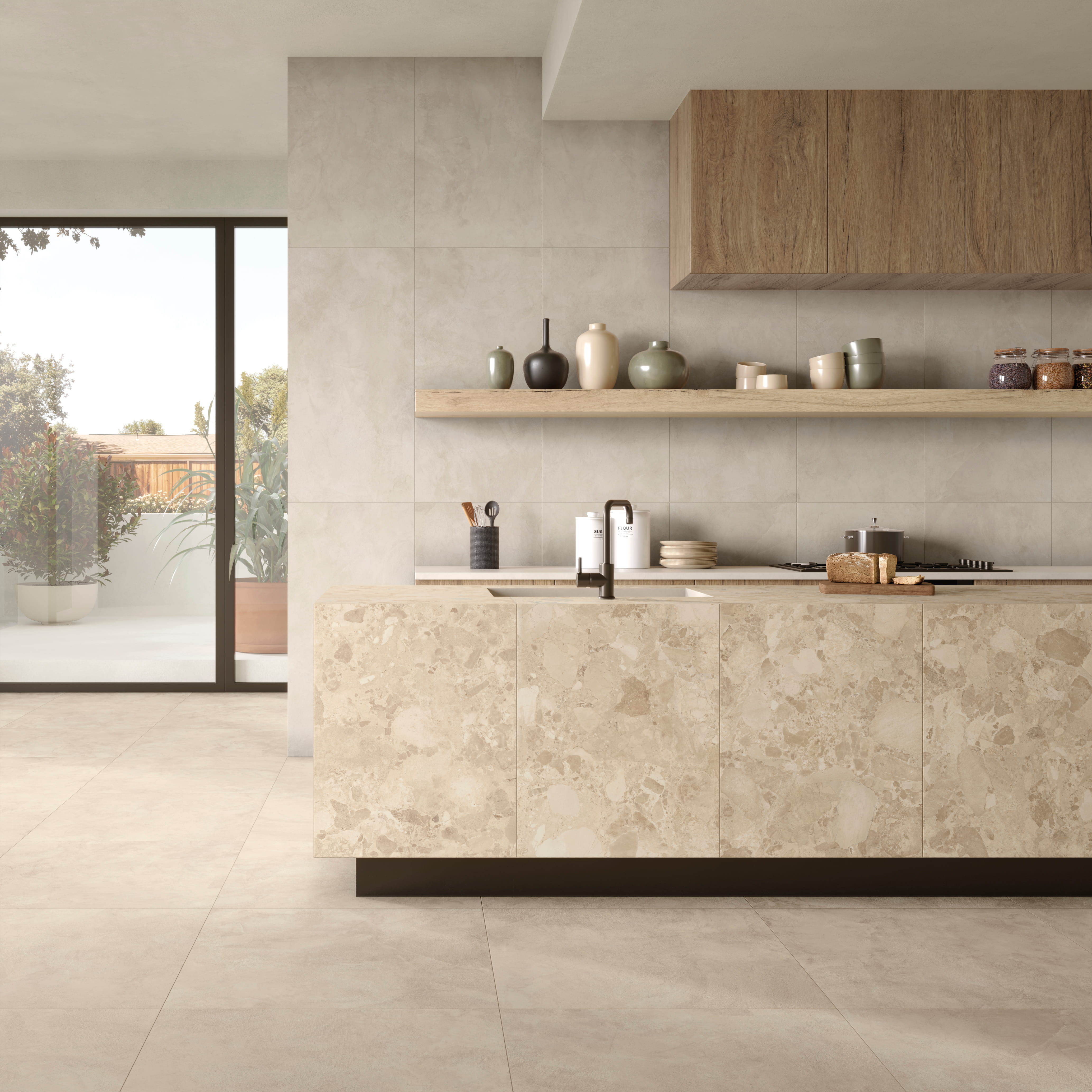 What is large format porcelain tile?